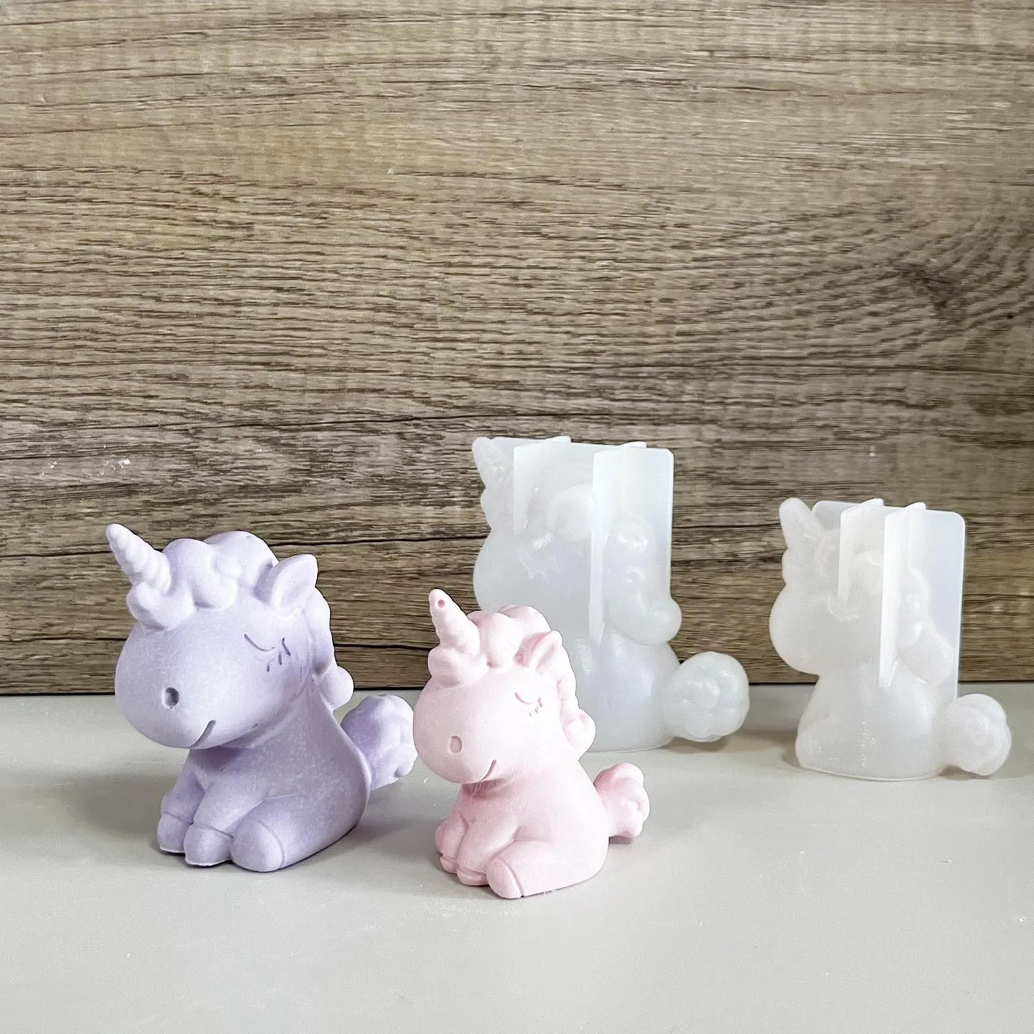 Candle Making Supplies Wholesale - Moule géométrique 3D en Silicone, licorne,